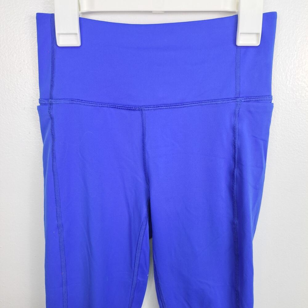Under Armour Leggings XS Blue‎ Fitted Workout Pants Pockets Ankle Slit - Picture 2 of 14